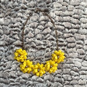 J. Crew Yellow Daisy Statement Necklace